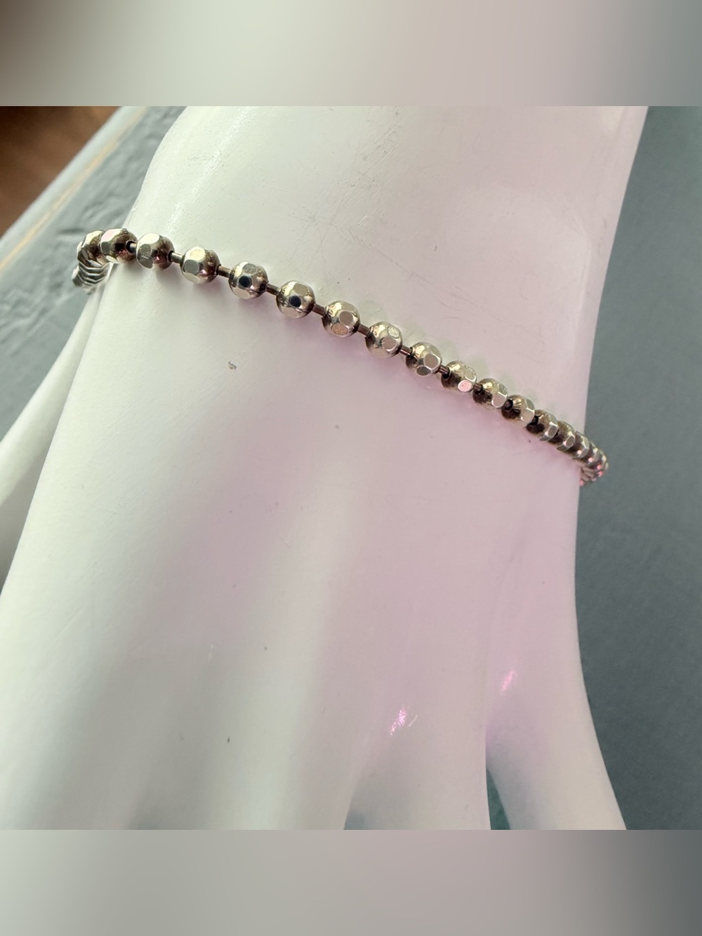 925 Sterling Silver Ball Beaded Bracelet Miranda Frye
